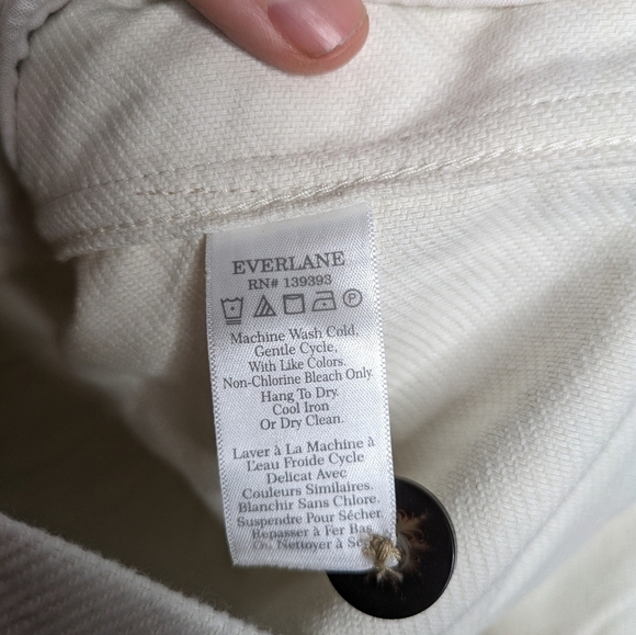 EVERLANE Women's Canvas The Oversized Shirt Jacket NEW Size S - Picture 8 of 8